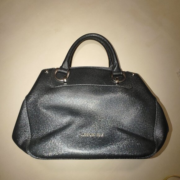 London Fog Black Handbag Tote Bag Crossbody Strap Multiple Compartments Medium - Picture 2 of 14